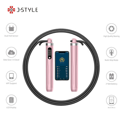 Smart Jump Rope with Smart Electronic LED Display Time Weight Calories Counter