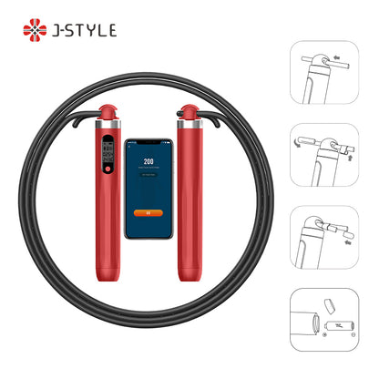 Smart Jump Rope with Smart Electronic LED Display Time Weight Calories Counter
